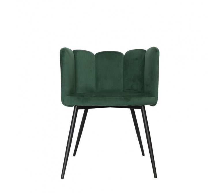 Chaise de salle à manger en velours Sophie