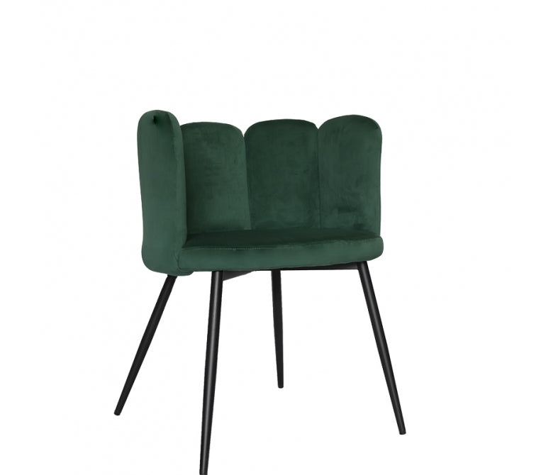 Chaise de salle à manger en velours Sophie