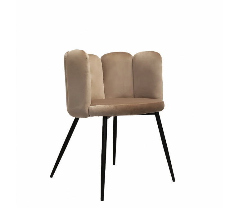 Chaise de salle à manger en velours Sophie
