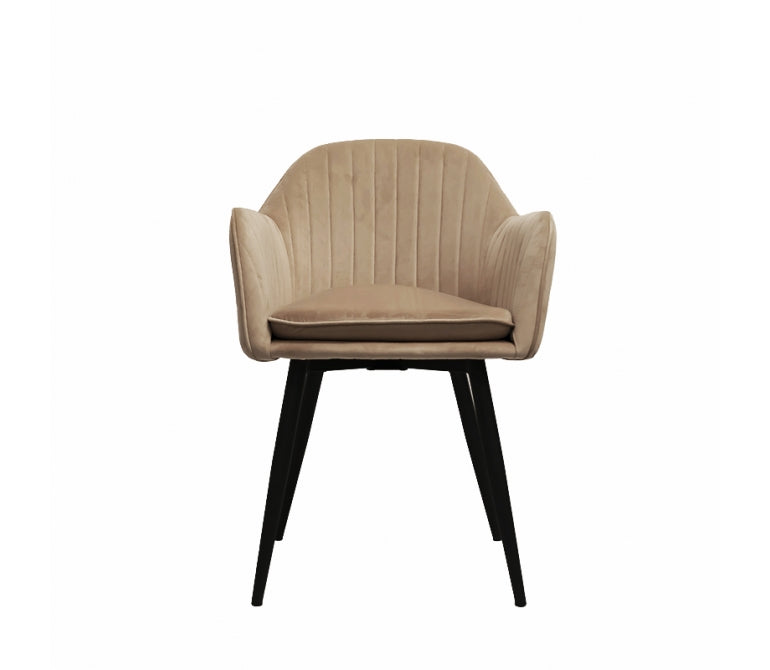 Fauteuil de salle à manger en velours Menorca