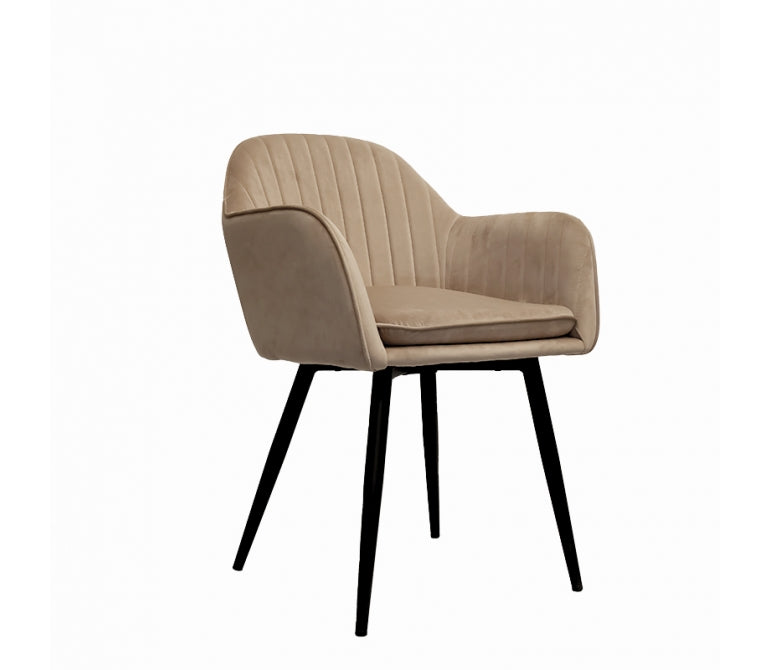 Fauteuil de salle à manger en velours Menorca
