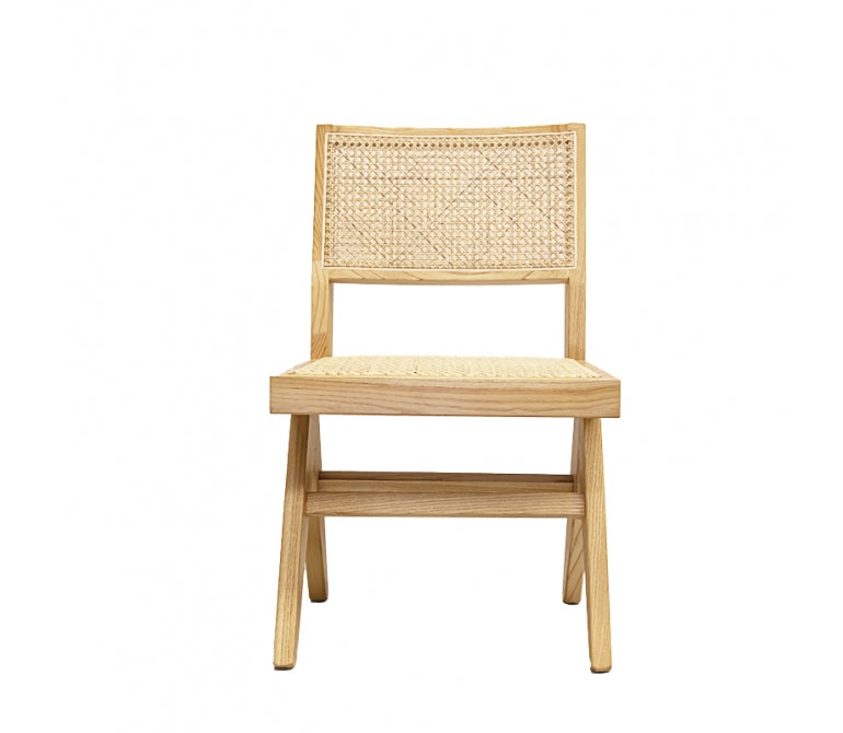 Chaise à manger en rotin Eloise sans bras