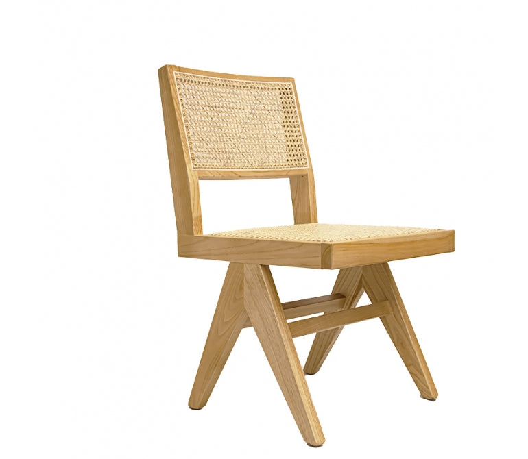 Chaise à manger en rotin Eloise sans bras