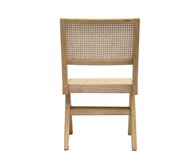 Chaise à manger en rotin Eloise sans bras