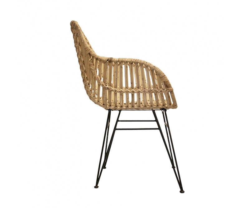 Chaise en rotin naturel Moins