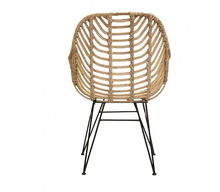 Chaise en rotin naturel Moins