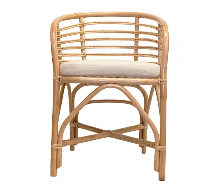 Poltrona in rattan naturale intrecciato Urco