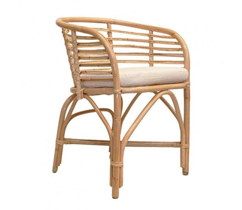 Poltrona in rattan naturale intrecciato Urco