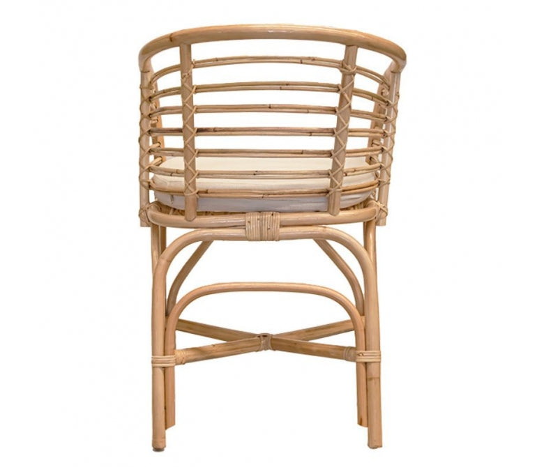 Poltrona in rattan naturale intrecciato Urco