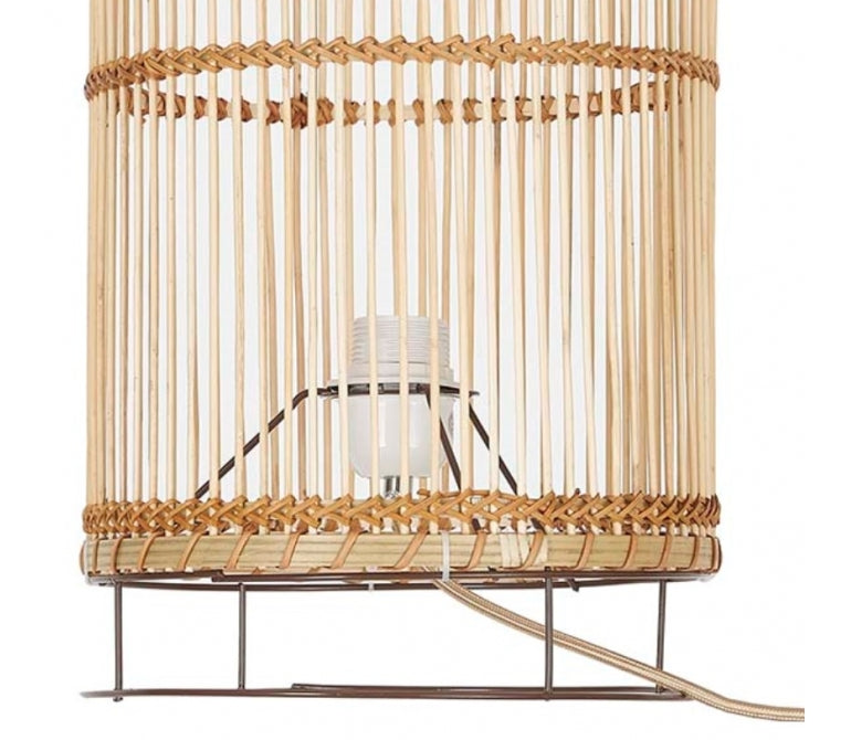 Lampada da tavolo Helga in rattan