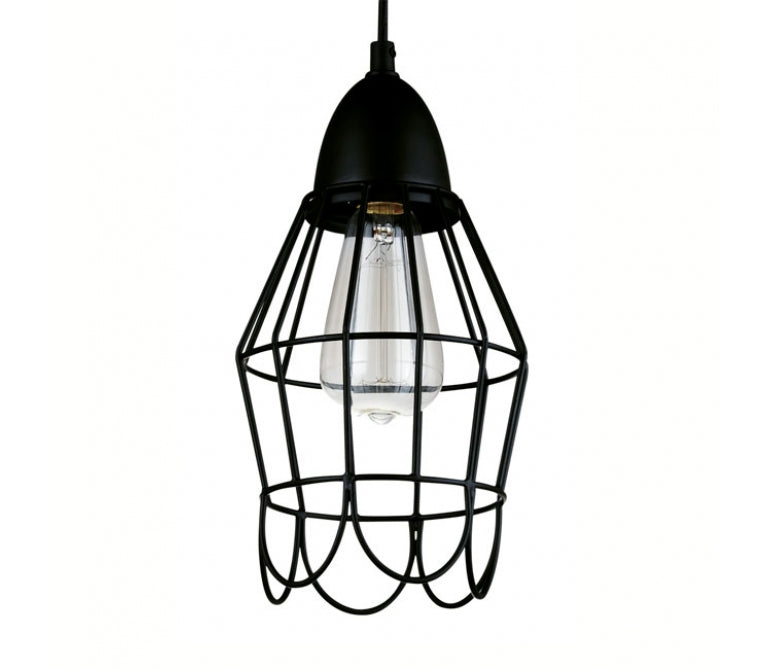Lampada da soffitto industriale vintage Cage C