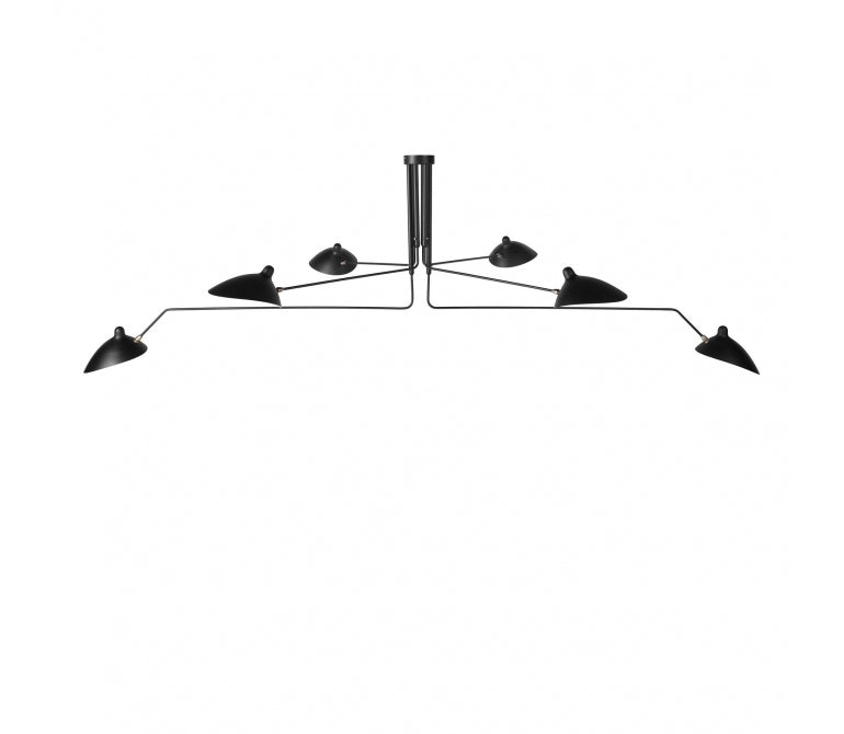 Lampada da soffitto di design Sergent a 6 bracci