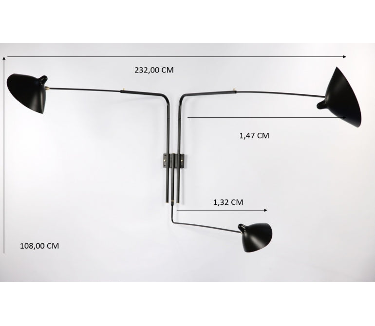 Lámpara de aplique diseño Sergent trio