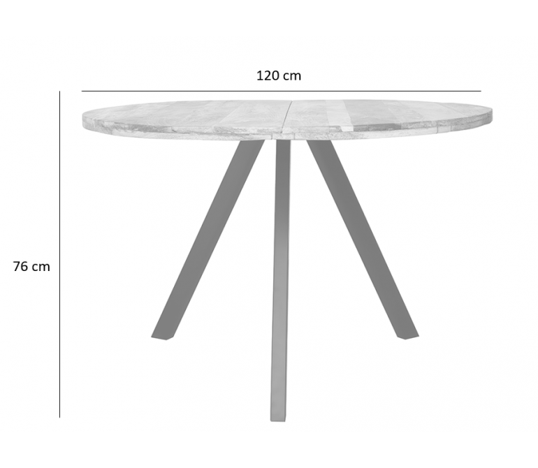Mesa de comedor madera 120Ø Sena