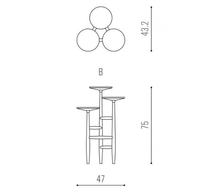 Table d'appoint en bois Flor