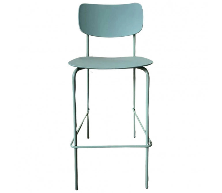 Sgabello Vera impilabile in acciaio verde
