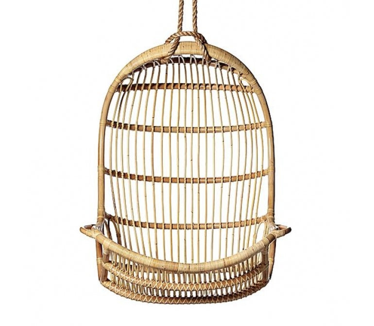 Fauteuil suspendu en rotin naturel Cavern