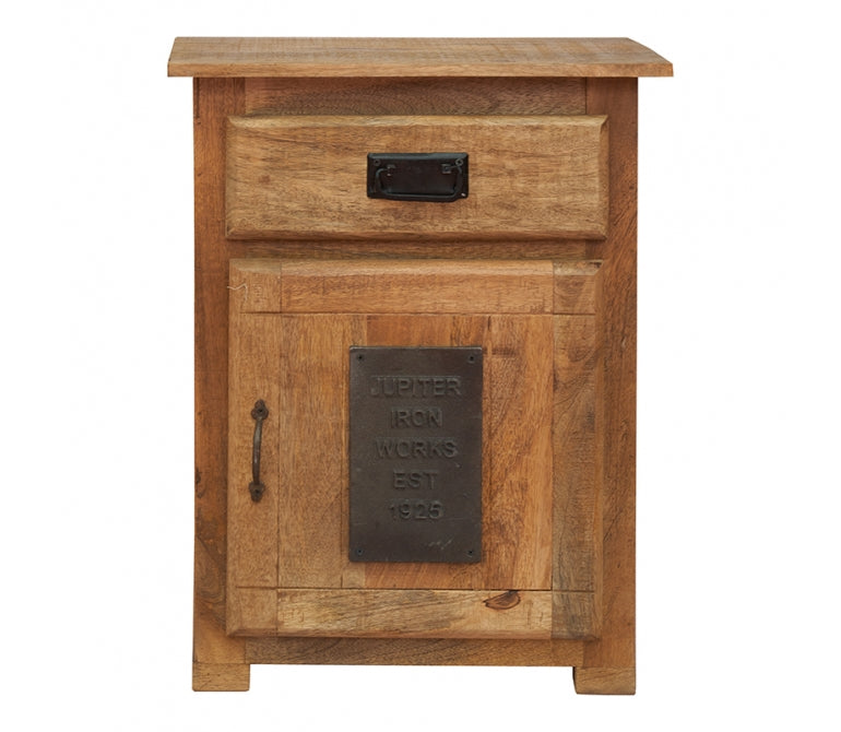 Table de chevet Nuit en bois et acier