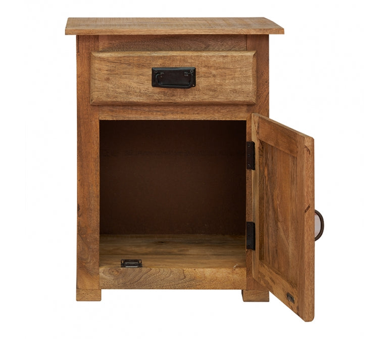 Table de chevet Nuit en bois et acier