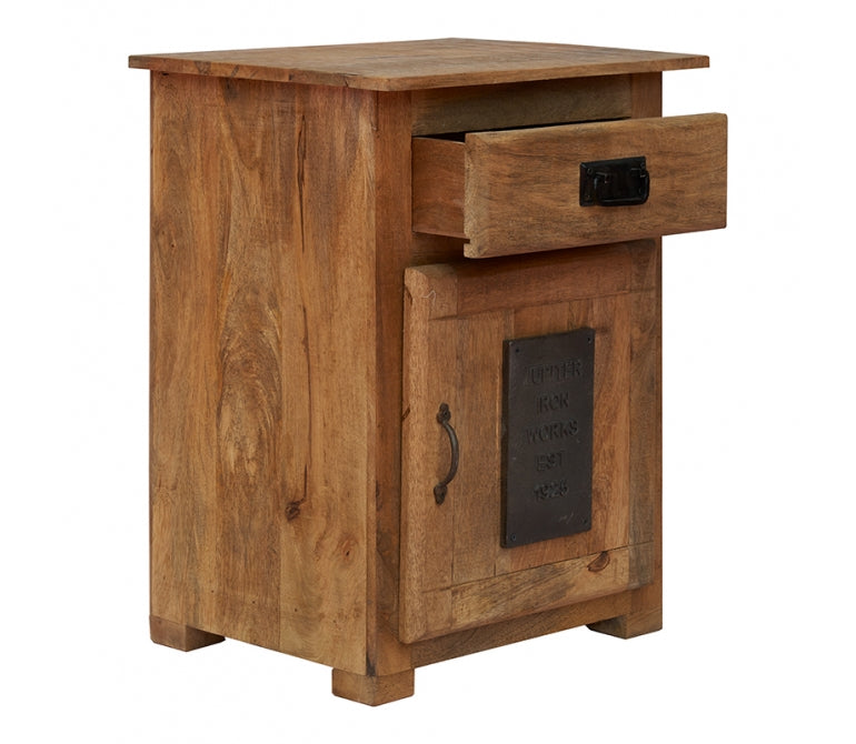 Table de chevet Nuit en bois et acier