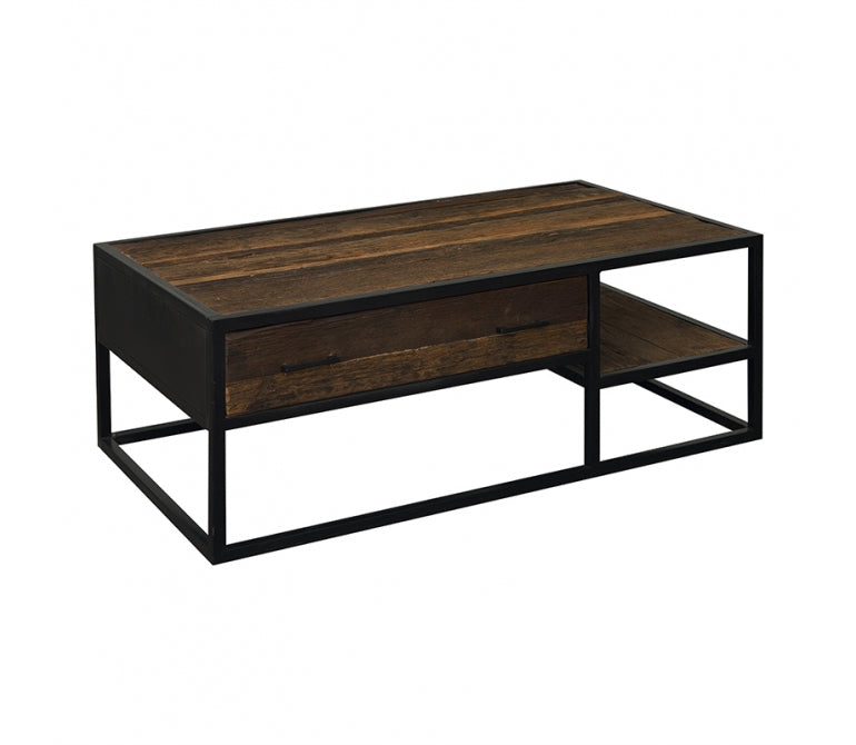 Table basse en bois et acier Vecna