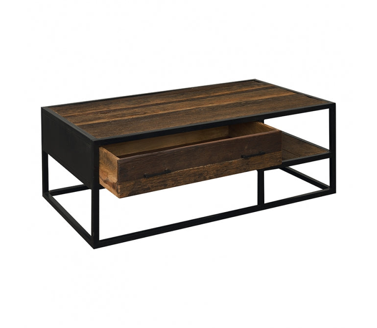 Table basse en bois et acier Vecna