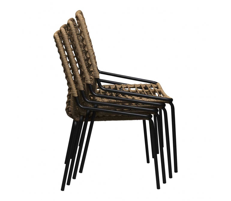 Chaise Linette en rotin synthétique