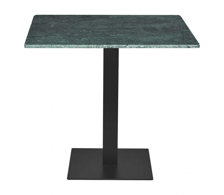 Mesa de bar acero negro Queen tablero mármol cuadrado 70x70