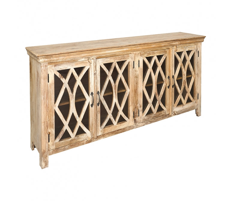 Credenza vetrina in legno di mango Wonder