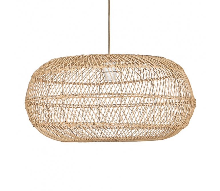 Lámpara de techo ratán natural Trixy