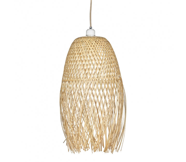 Lâmpada de tecto de rotim natural Yasmin