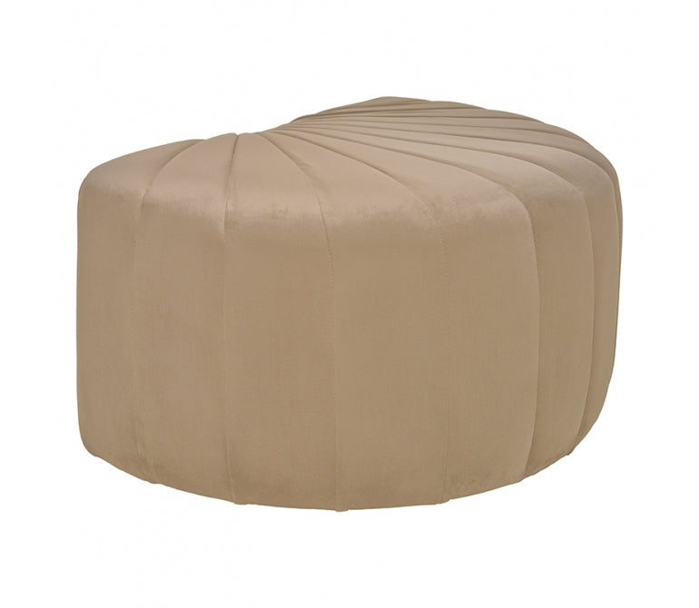 Puff tapizado terciopelo Sally beige
