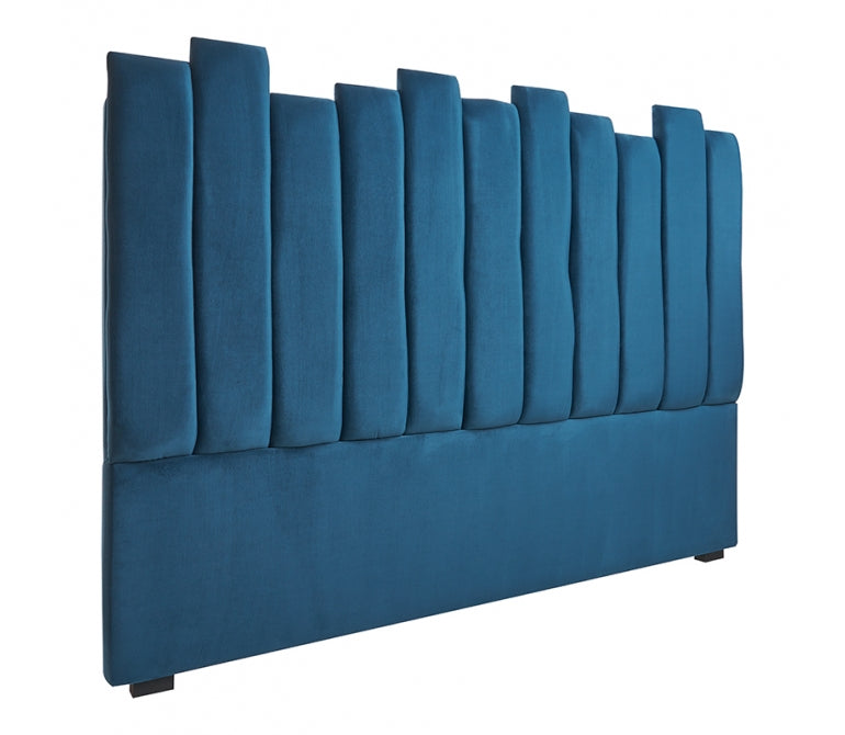 Cabecero de cama de terciopelo Jarald azul