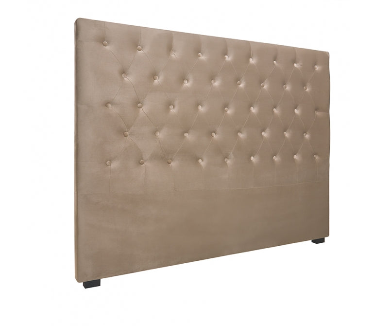 Cabecero de cama de terciopelo Closer beige