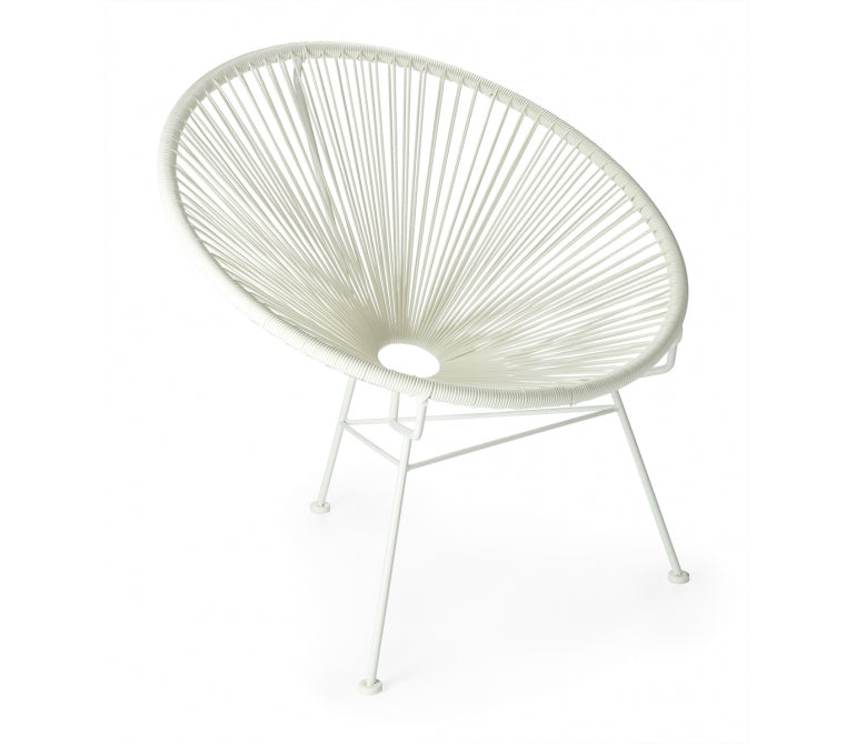 Silla de jardín Acapulco Round blanco