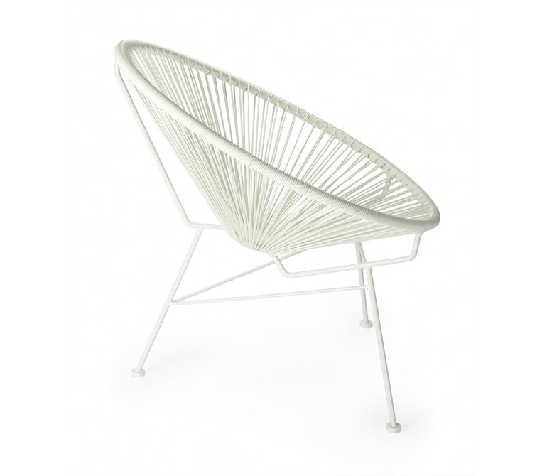 Silla de jardín Acapulco Round blanco