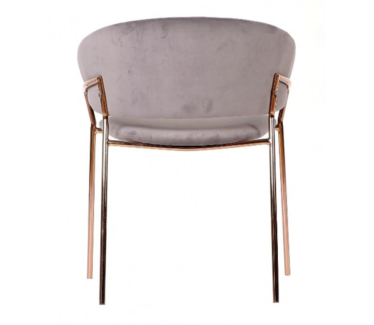Chaise à manger en velours gris