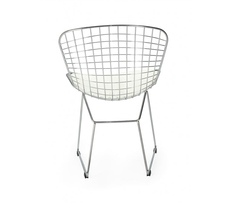 Sedia da pranzo in acciaio cromato Berto