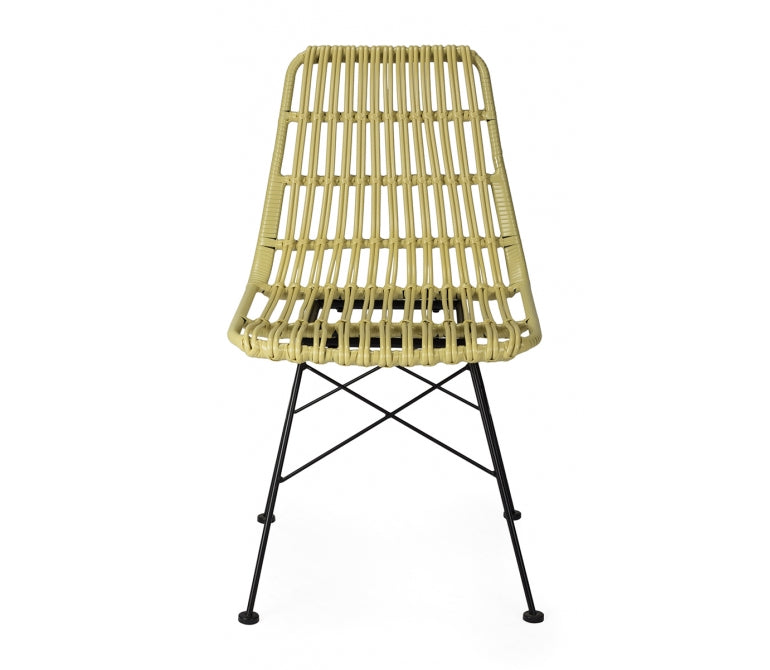 Chaise à manger nordique en rotin Cuena