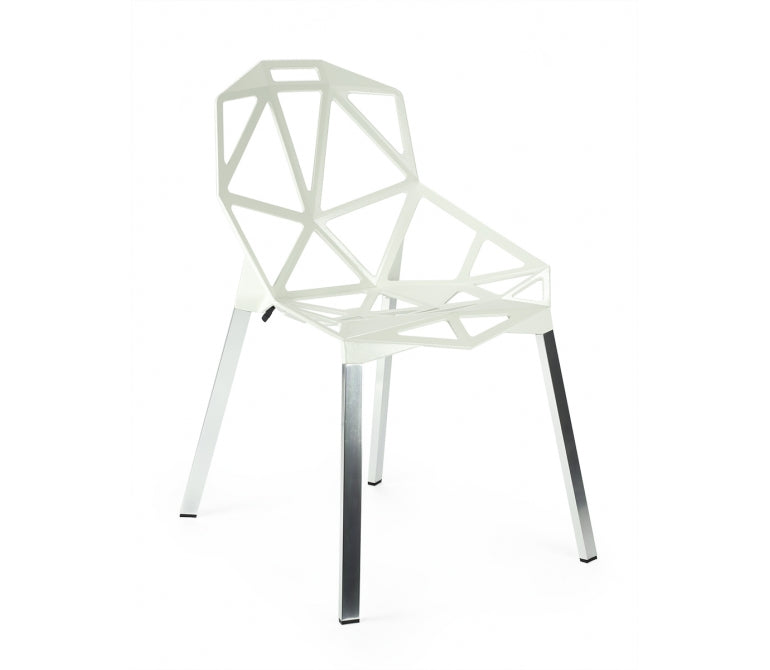 Sedia di design impilabile UNO in alluminio