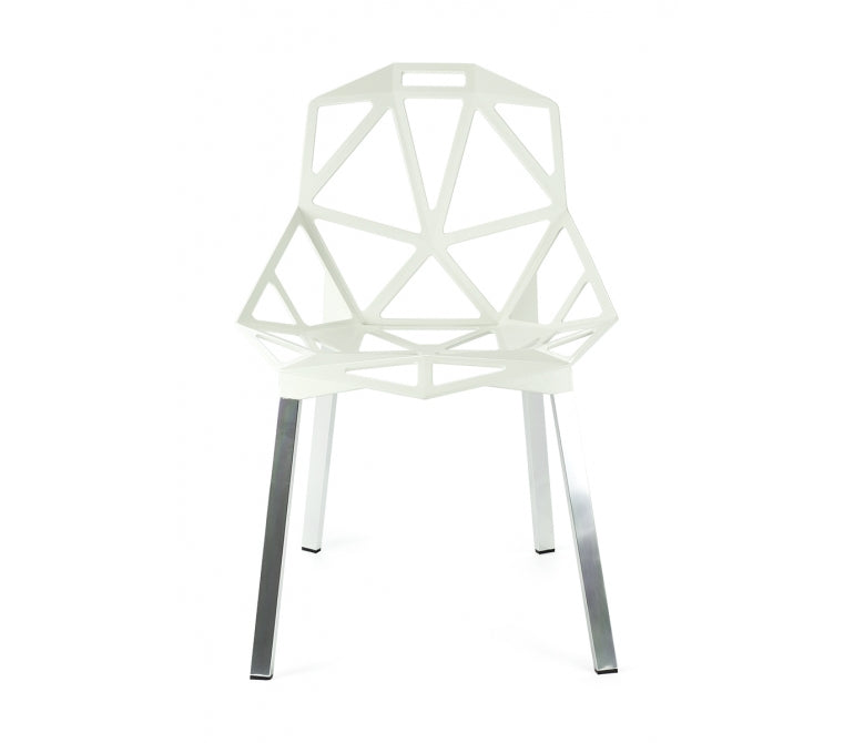 Sedia di design impilabile UNO in alluminio