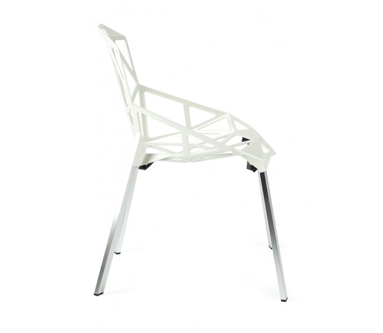 Sedia di design impilabile UNO in alluminio