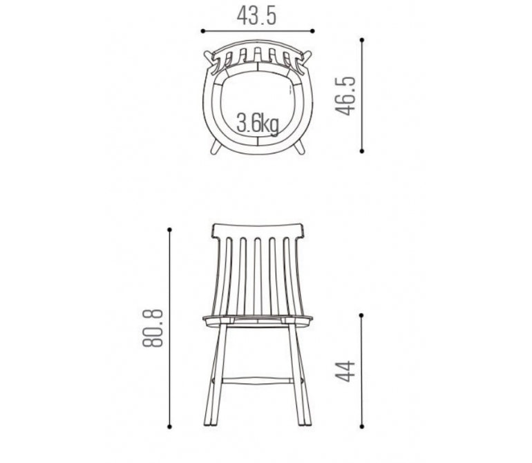 Scandinavische houten eetkamerstoel Luan