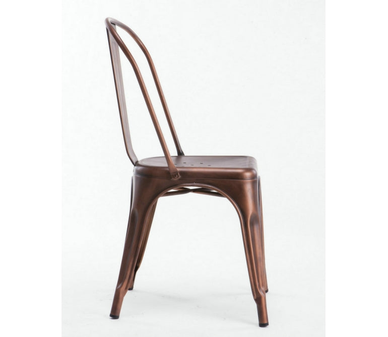 Sedia da pranzo in acciaio Nux Copper