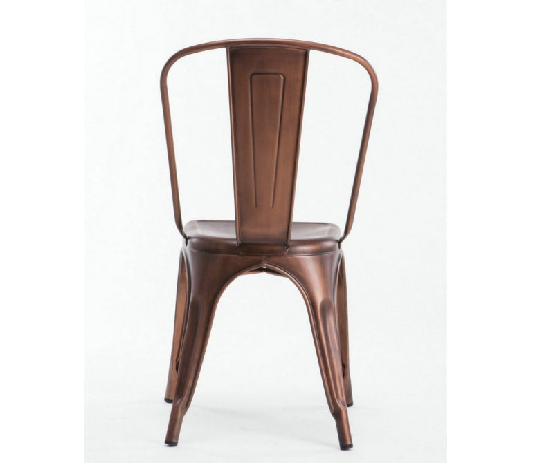 Sedia da pranzo in acciaio Nux Copper