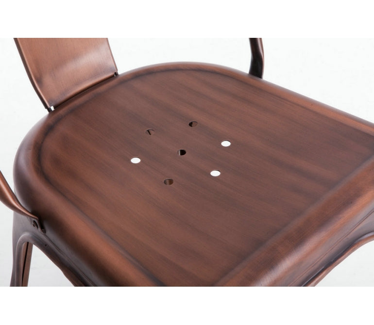 Sedia da pranzo in acciaio Nux Copper
