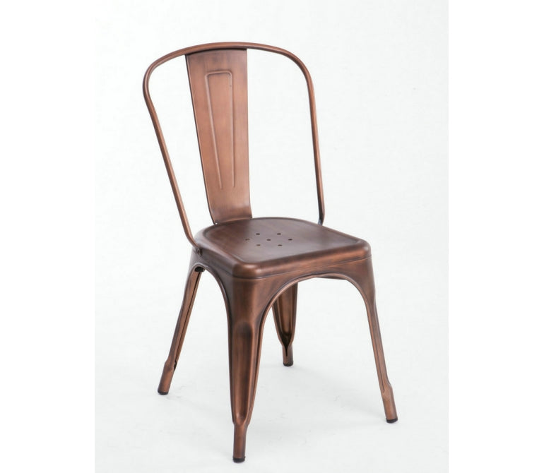 Sedia da pranzo in acciaio Nux Copper