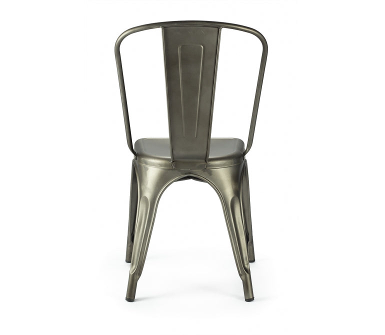 Sedia da pranzo in acciaio Nux Rustica