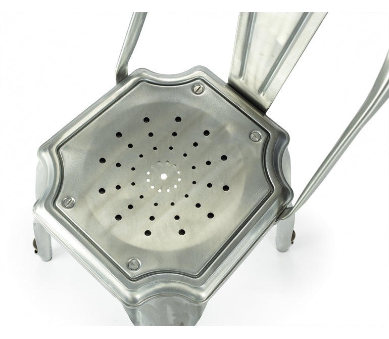 Sedia da pranzo Mara in acciaio zincato