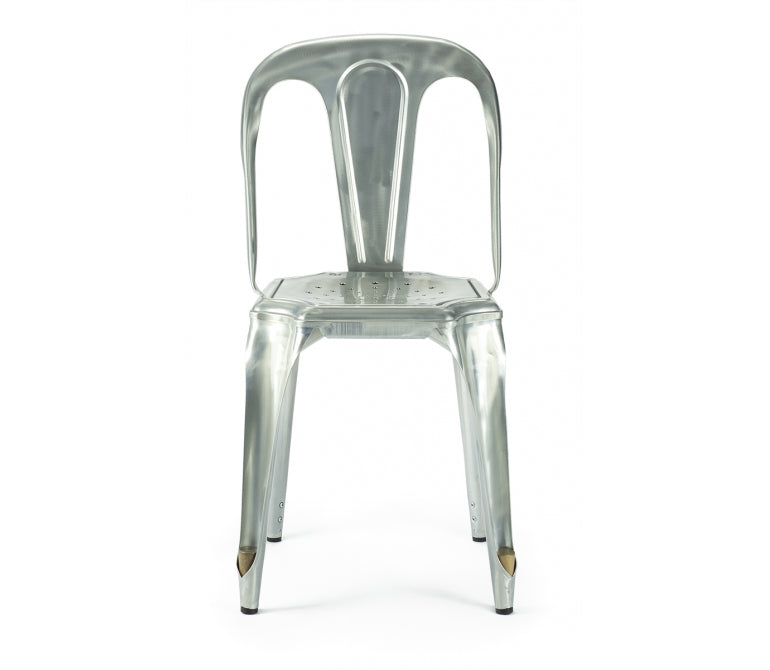 Sedia da pranzo Mara in acciaio zincato